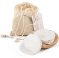 Custom Logo Eco-friendly Round Bamboo Cotton Cleansing Pads Reusable Makeup Remover Pads With a Washable Laundry Bag