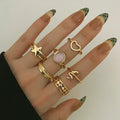 New Fashion Ring Women's Fashion Serpentine Ring Set of Six