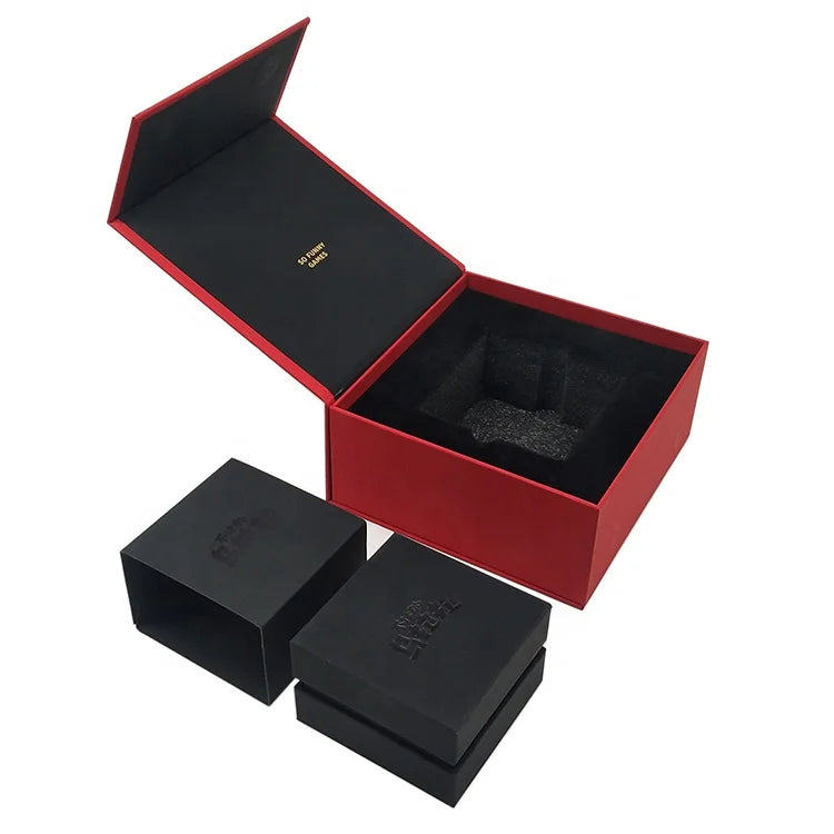 Premium Jewelry Product Packing Paper Jewellery Magnetic Lid Box Packaging with Custom logo