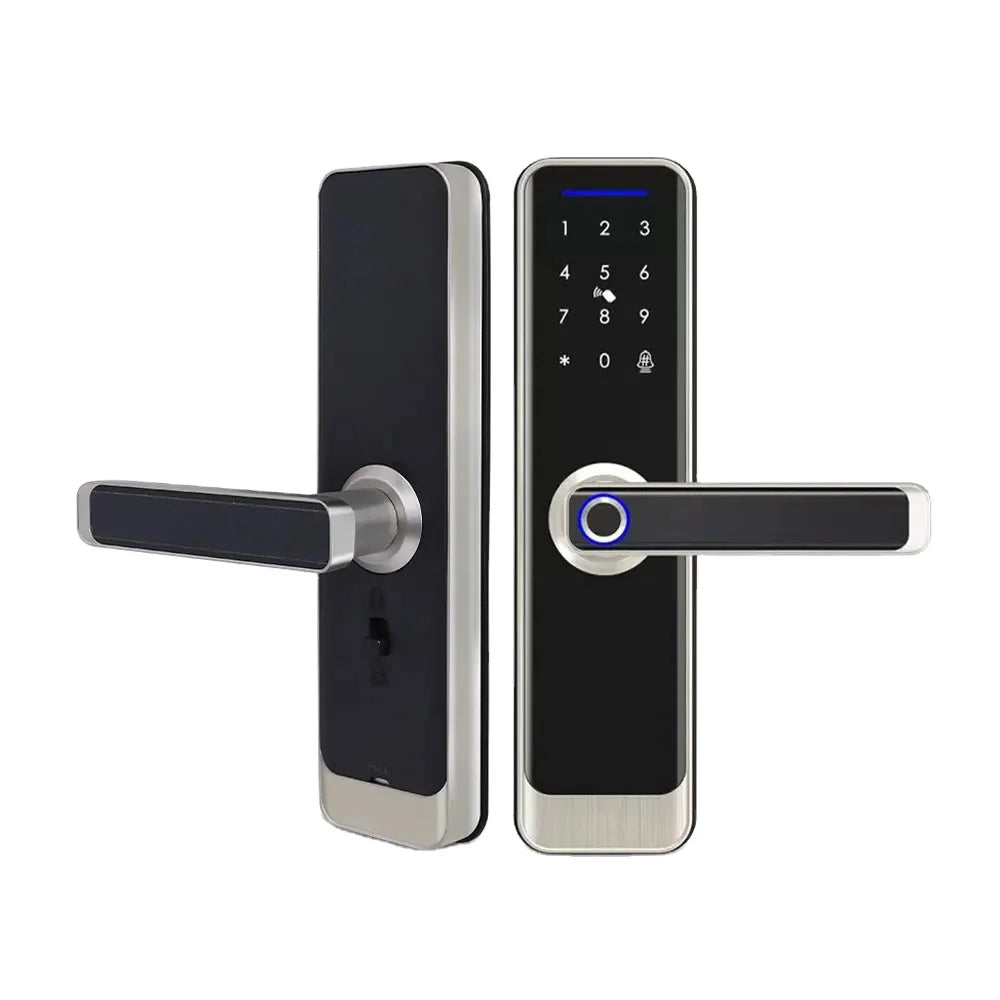 Zemismart Tuya Zigbee Smart Fingerprint Door Lock IC Card Key Password App Remote Unlock with Doorbell Security Mechanical Lock