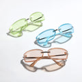 Y2428 New Color Sun Visor Curved Small Frame Sunglasses Y2K Sweet Cool Trend Hip-hop Sunglasses