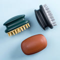 Dual-Use Eco-Friendly Ionic Silicone Cushion Shampoo Comb Soft Portable Compact Oval Hairbrush for Salon Home Scalp Cleaning
