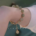 2022 GT Fashion Jewelry Wholesale Natural 8MM Crystal Gemstone Tumble Beads Gold CCB Handmade Link Bracelet for Women