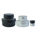 2025 Cosmetic Packaging Empty Black Silver 120ml Face Lavender Cream Aluminum Jar