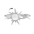Acme New Arrival  Adjustable Open Ring Open Rhodium Jewelry Spinning Ring Sunflower Rings for Women 18K Gold Plated