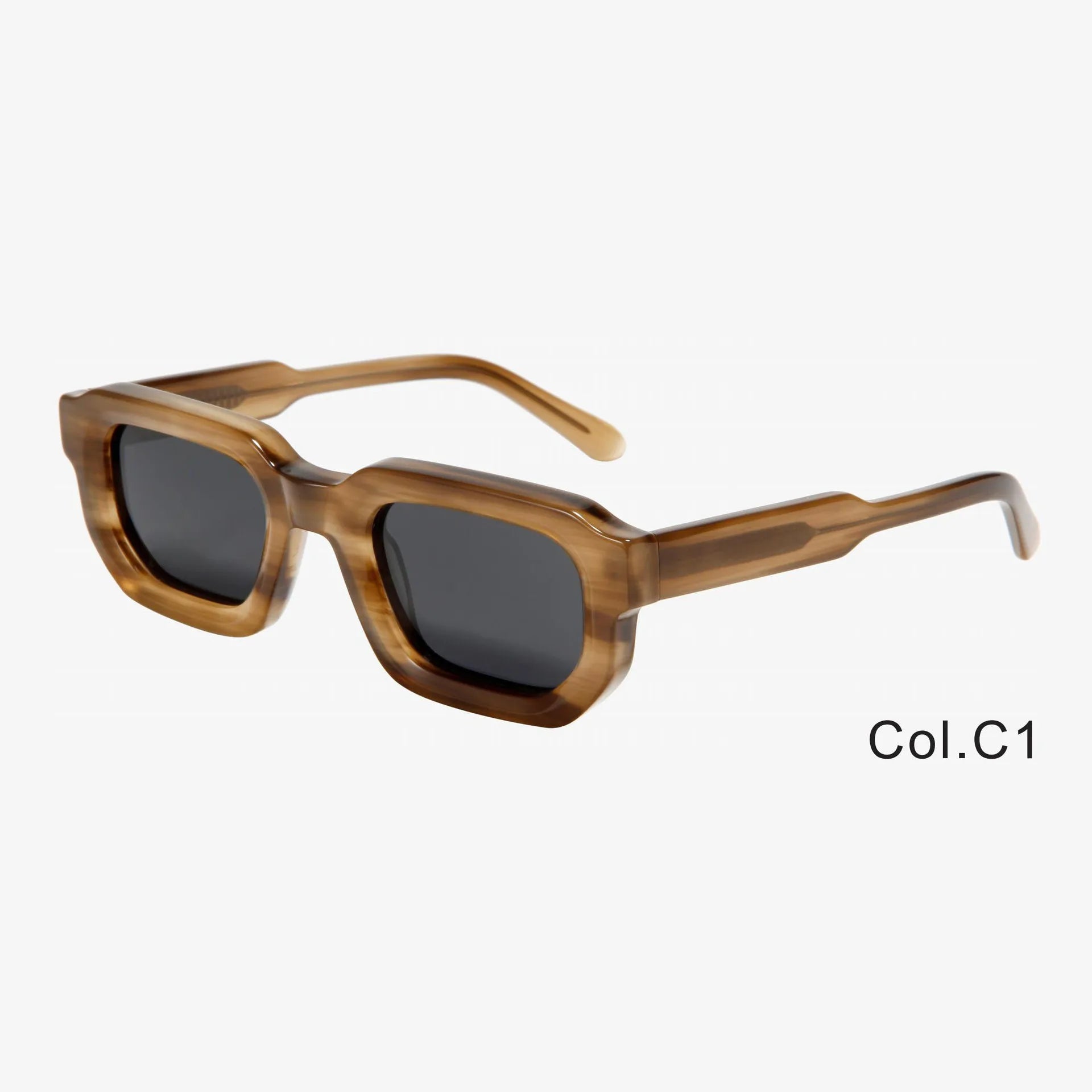 2024 Unisex Premium Vintage Square Shades New Arrival Wholesale Custom TAC Polarized Eyewear Acetate Sun Glasses Logo