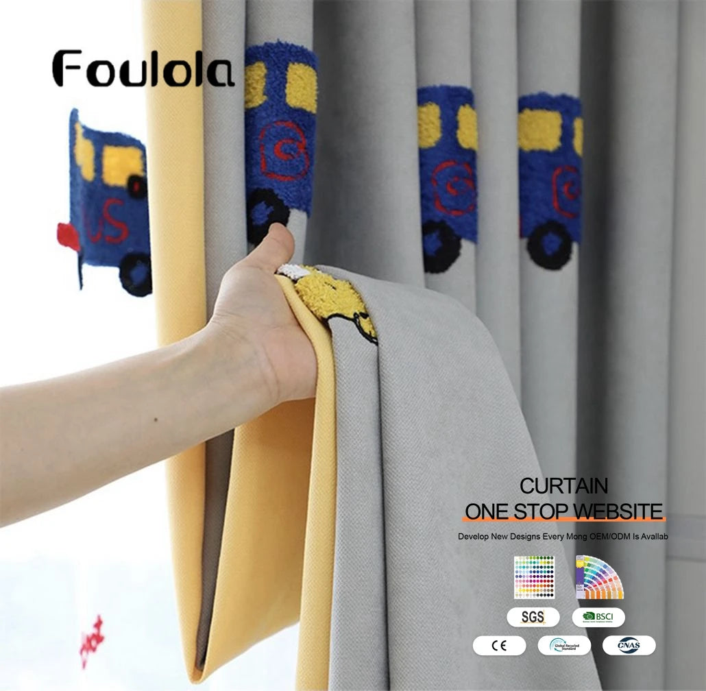 Hot Sales Blackout Embroidery Curtain Fabric From Shaoxing Factory