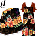 High Quality Big Flower Print Design Digital Print Polyester Pacific Islander Style Fabrics for Women'S Dresses