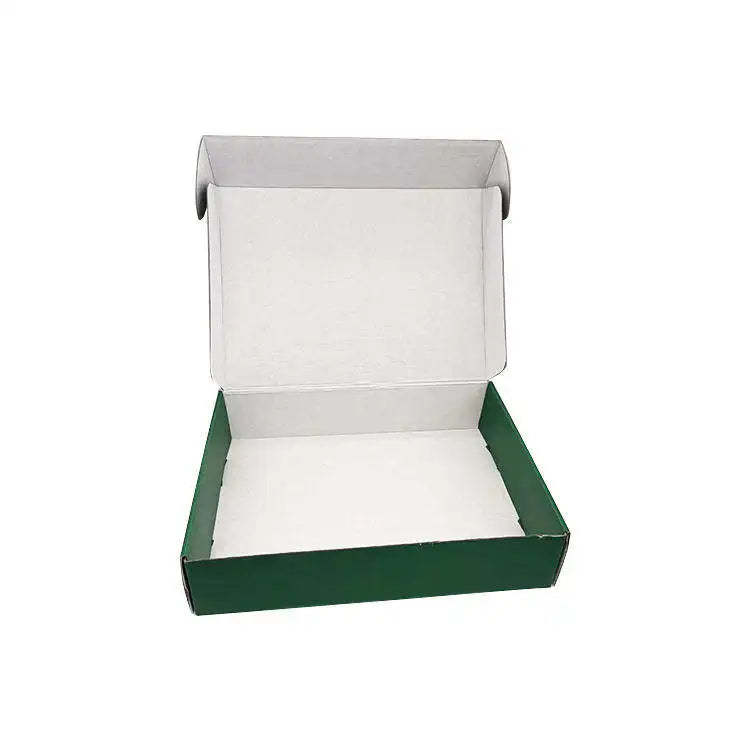 Factory Custom Logo Green Color Printing Corrugated Packaging Mailer Box Shipping Box