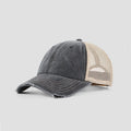 Custom Vintage Washed Mesh Cap Distressed Retro Foam Trucker Hat Wholesale Herringbone Blank Streetwear Cap
