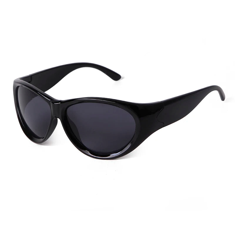 STY20892G UV400 Protective Outdoor Sports Eyewear Glasses Oversized Cat Eye Cycling Sunglasses Windproof Biking Riding Glasses