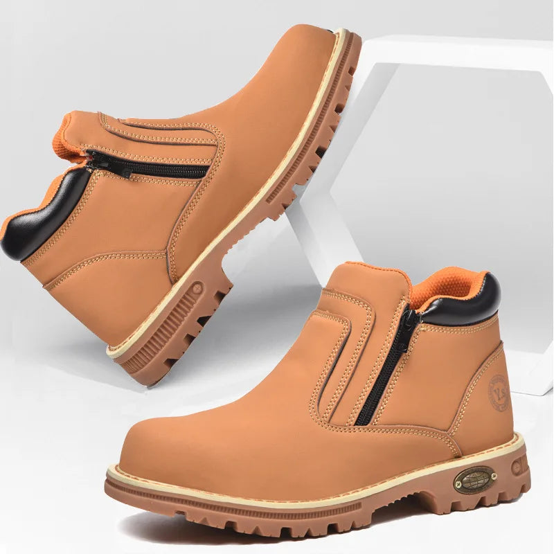 Labor Protection Shoes Men Anti Impact Anti Puncture Wear Resistant Anti Slip Safety Protection Work Shoes