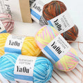 200m Hand Knitting Crocheting 100g 8 Ply Space Dye Colorful Cotton Acrylic Blend Yarn