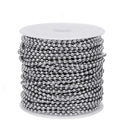 100M Length 3mm Beaded Chain Roll Stainless Steel Necklace Chains for Jewelry Making Jewelry Findings & Components