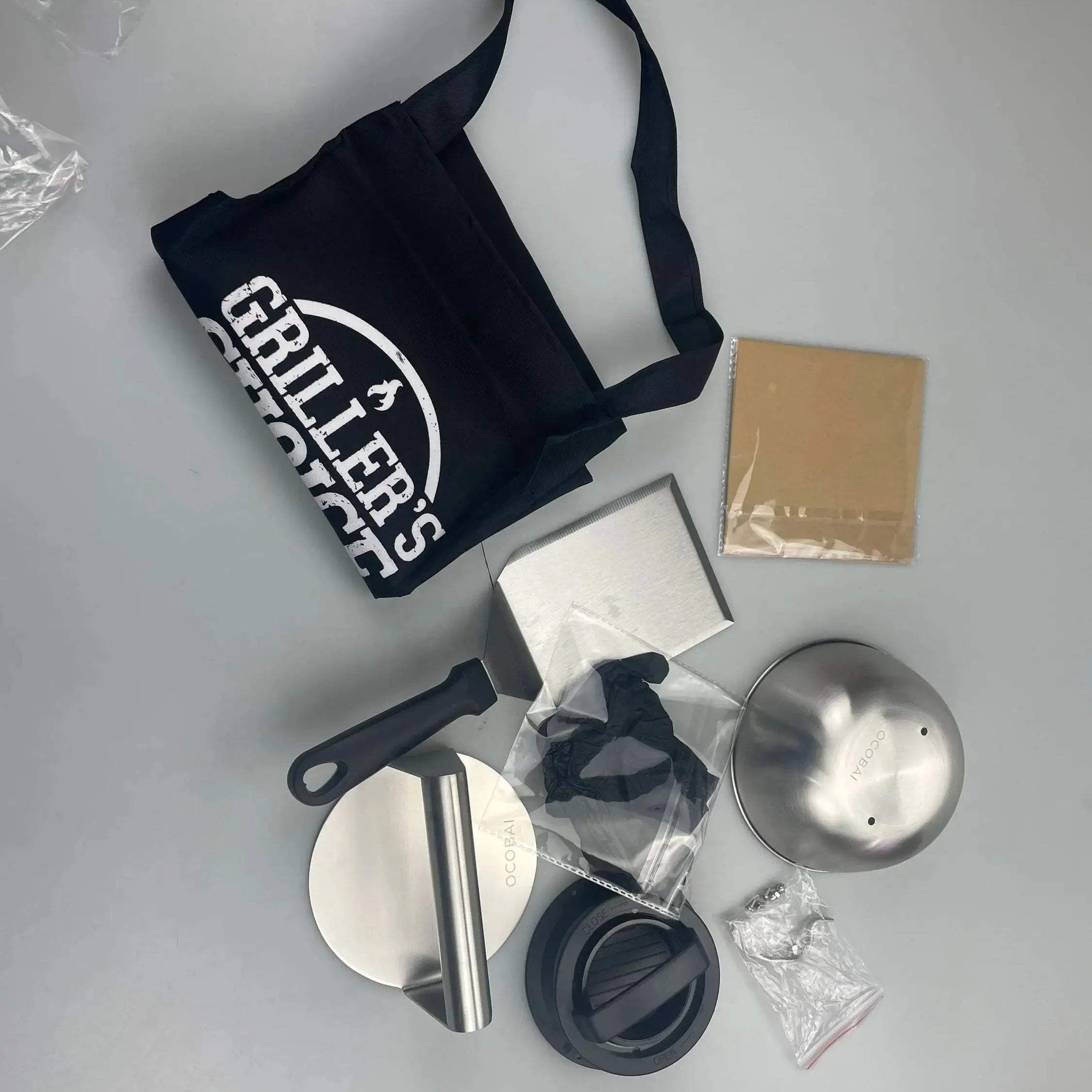 Griddle Burger Press Kits Set with Edge Grill Spatula and Scraper Basting Cover Smash Burger Press Kit