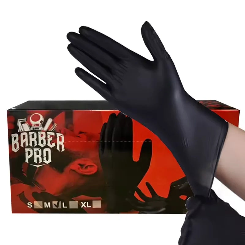 Custom Box 100% Nitrile Black Blue 9 Inches 3mil 4 Mil 5mil Spa Salon Tattoo Salon Grip Anti-impact Disposable Nitrile Gloves