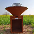 Outdoor Rust Corten Bbq Pit Corten Steel Fire Pit  Outdoor Garden Rust Corten Bbq
