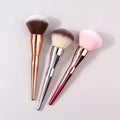 Best Quality Private Label Professional Custom Design Cosmetic Collections Big Powder Blusher Rose Gold Pink Makeup Brushes