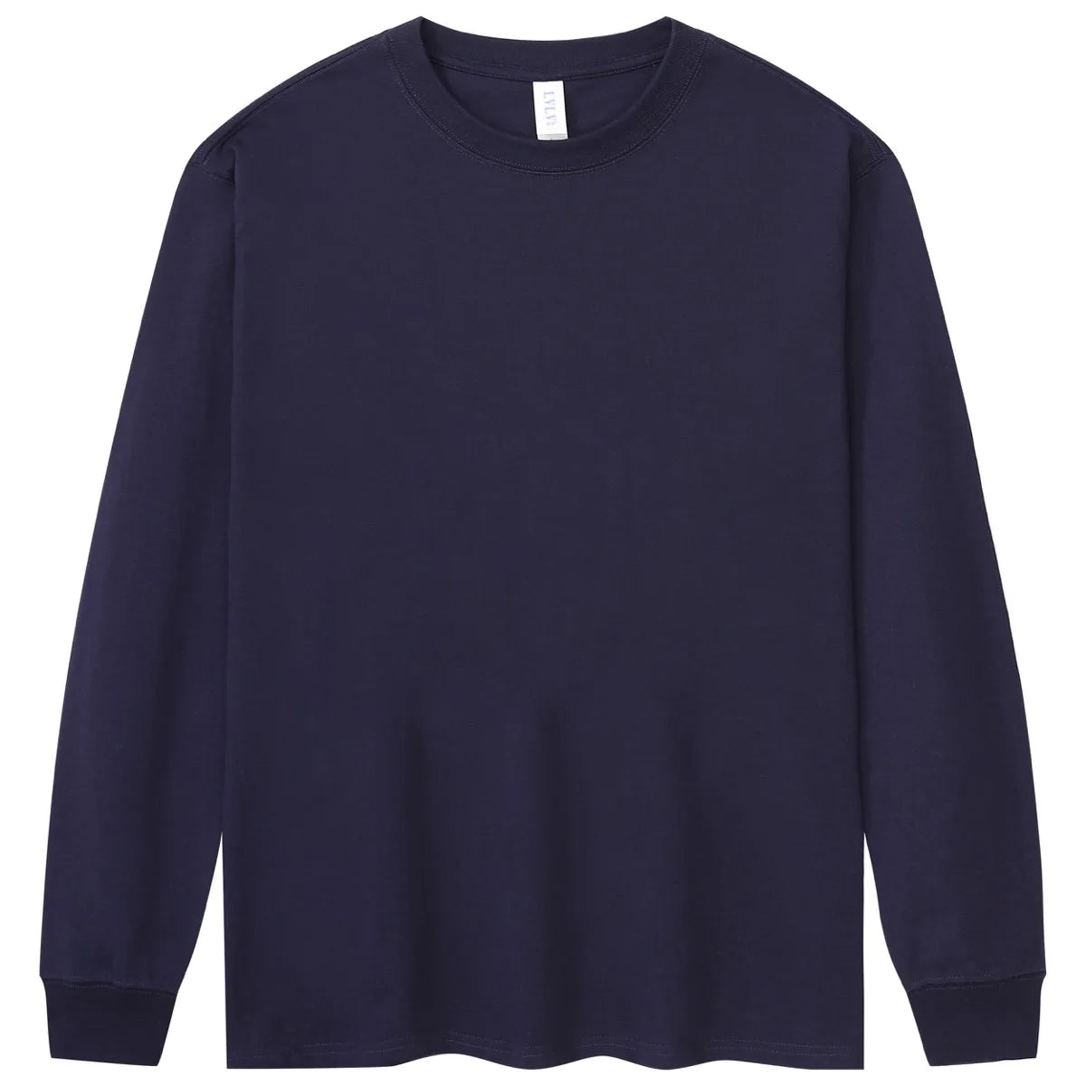 Custom High Quality Men 230 Grams Round Neck Cotton Top Custom logo Dropped Shoulder Loose Version Long Sleeve t Shirt