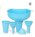 Multifunction Gadgets 4 in 1Wide Mouth and Regular Jars Funnel Large Plastic Funnel Jam Spice Filling Kitchen Funnel