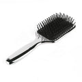 Professional Private Label Low Cost Silver Electroplating Hair Brush Cushion Detangling Plastic Hair Brush