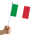 Promotional 48h Fast Delivery Digital Print 30x20cm 100%Polyester Double-side Custom Italian Hand Flag Waterproof Eco-Friendly