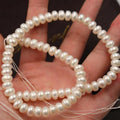 5-6mm White/Pink/Purple Loose Wholesale Freshwater Pearl Button Round Fresh Water Pearls for Bracelet Necklace Jewelry Making