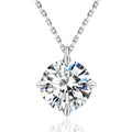 Ethical & Sustainable Jewelry Solid 18K White Gold IGI Lab-Grown Diamond Chain Elegant Brilliant Cut Diamond Pendant Necklace