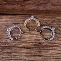 Fake Nose Rings for Women Stainless Steel Opal Fake Septum Rings Set CZ Fake Nose Rings Hoop Stud Clip on Nose Cuffs Non Piercin