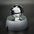 Guangzhou Wholesale 5CM 8CM Crystal Poke Mon Ball Led Light with Led Base for Promotion Gift