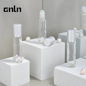 Wholesale Roller Perfume Bottles Transparent Glass Refillable Empty 10ml Roller Bottles with Customized logo