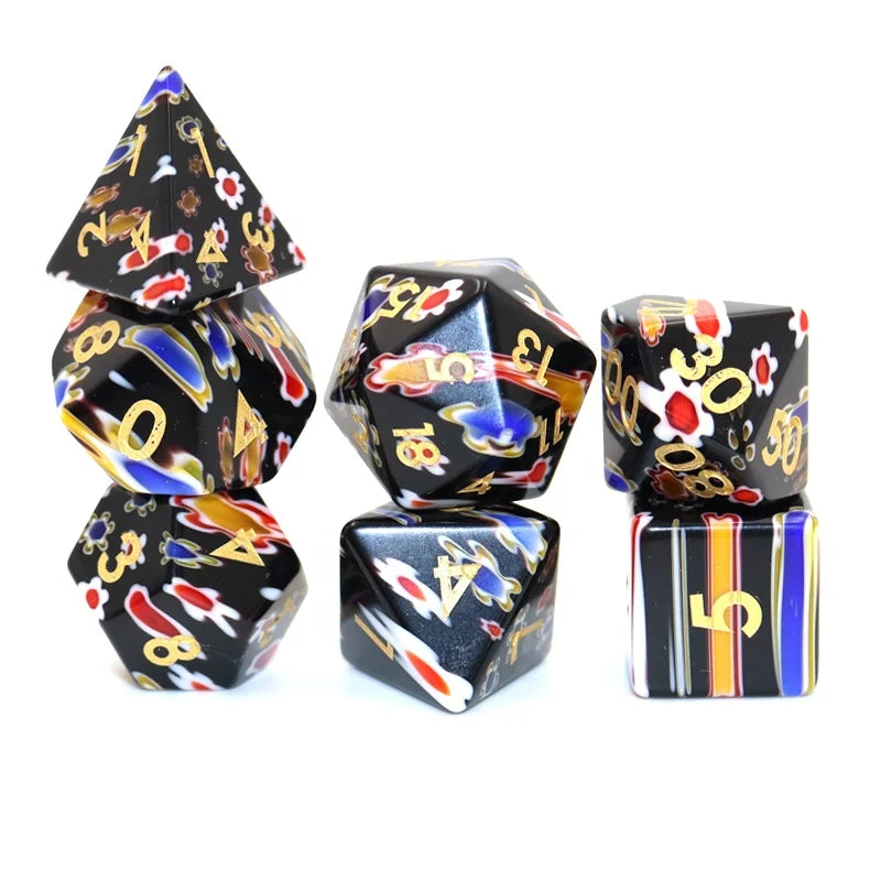 Custom Dice Set Polyhedral Dnd 16mm Gemstone Dice Set RPG