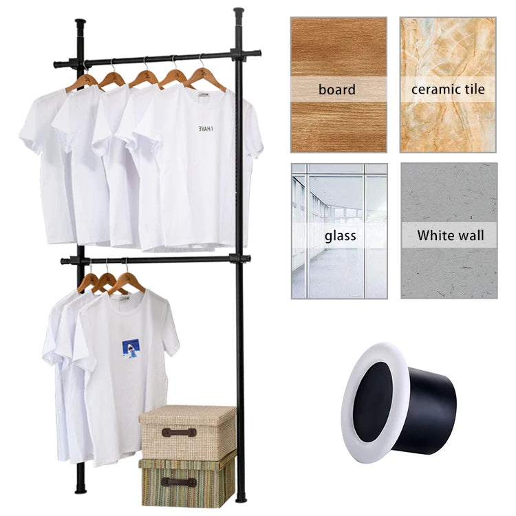 YIJIALE Wall Built Minimalist Walk in Closet Closets Shirt Robe Walk Steel Bedroom Clothing Wardrobe Cabinet