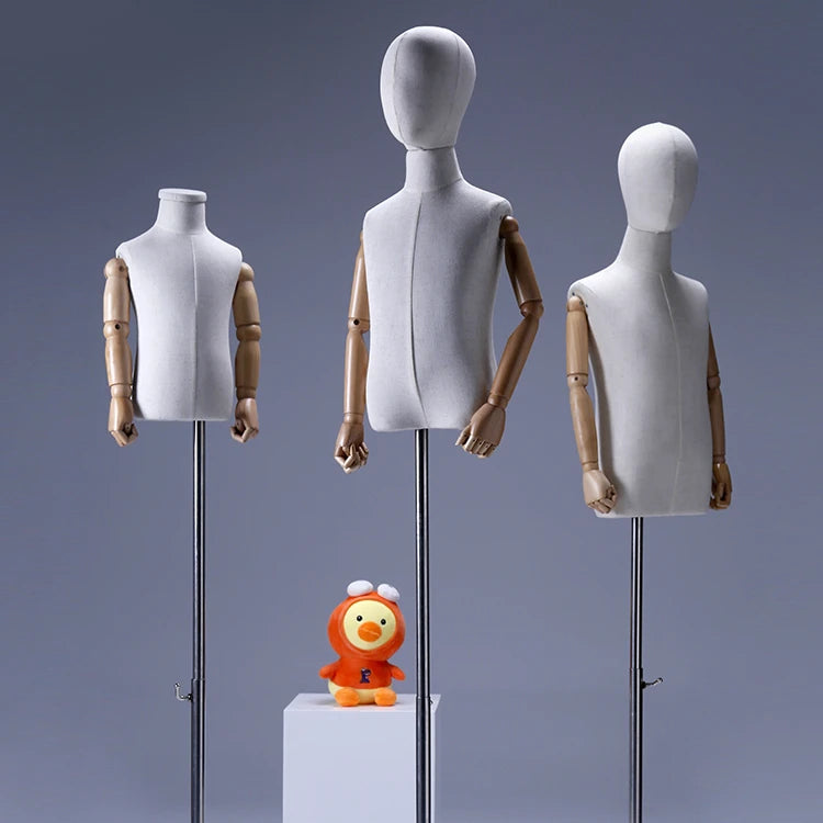 Kid Half Body Mannequin Display Plastic for Kids