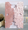 Laser Cut Wedding Invitations RSVP Card Hollow Flowers Customized Wedding Card Invitation Envelope