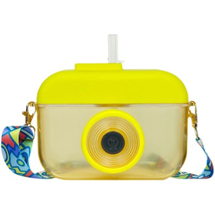 Cute Camera Shape Water Bottles 400ml Capacity Casual and Creative Design for Students Babies Kids and Summer Beach Parties
