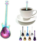Colorful 304 Stainless Steel Guitar Spoon Christmas Dessert Spoons for Sugar Coffee Tea