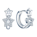 New Arrival 925 Sterling Silver Star Hoop Earrings Small Hoops Huggie Earing