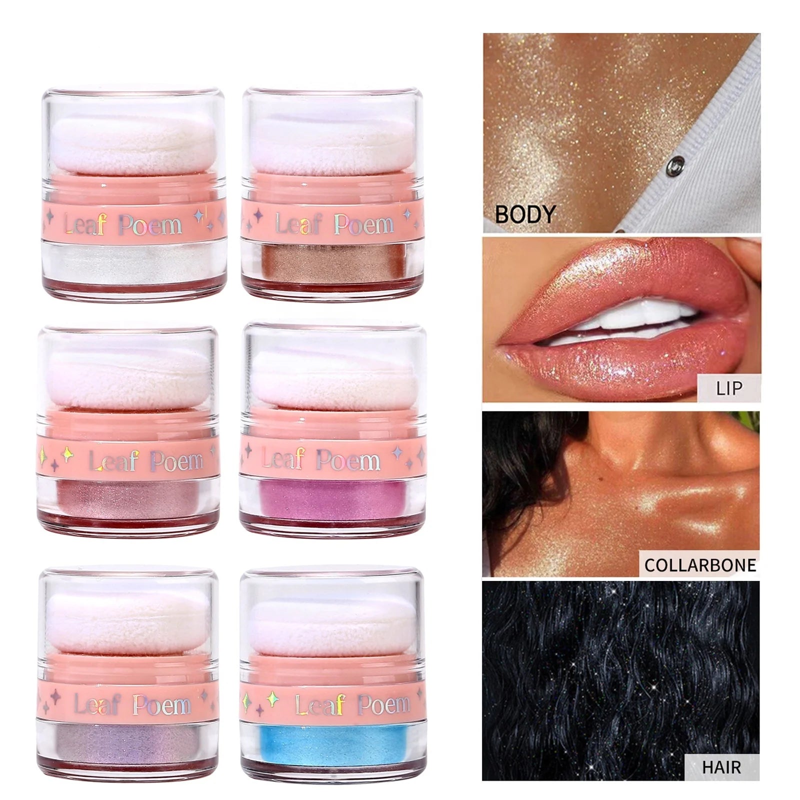 Wholesale Vegan Waterproof Highlight Powder Bronze Makeup Glitter with Mineral Ingredients Brightening Shimmer Powder
