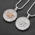 Fashion Jewelry Pendants Charmssquare Zirconia Large Round Disc Men Hip Hop Iced Out Pendant