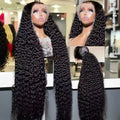 30 Inch Brazilian Raw Virgin Hair 13x6 13X4 Natural Deep Curly Glueless Frontal Human Hair Transparent HD Lace Front Wigs