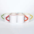 11 oz Heart Rim Color Handle Sublimation Ceramic Coffee Mug/Cup Promotional Blank Gift Item