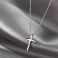 Hot Selling Religious Necklace Jewelry Gifts Niche Design Exquisite Platinum Plated Box Chain Cross Necklaces for Women Girls