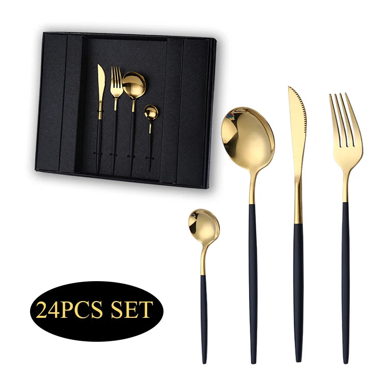 Hot Sales Mirror Shine Silverware Stainless Steel 16 20 24 Piece Cutlery Set MegaBDM