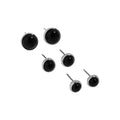 New Fashion Cute Design S925 Sterling Silver Black Onyx S925 Silver Stud Earrings for Women EL006