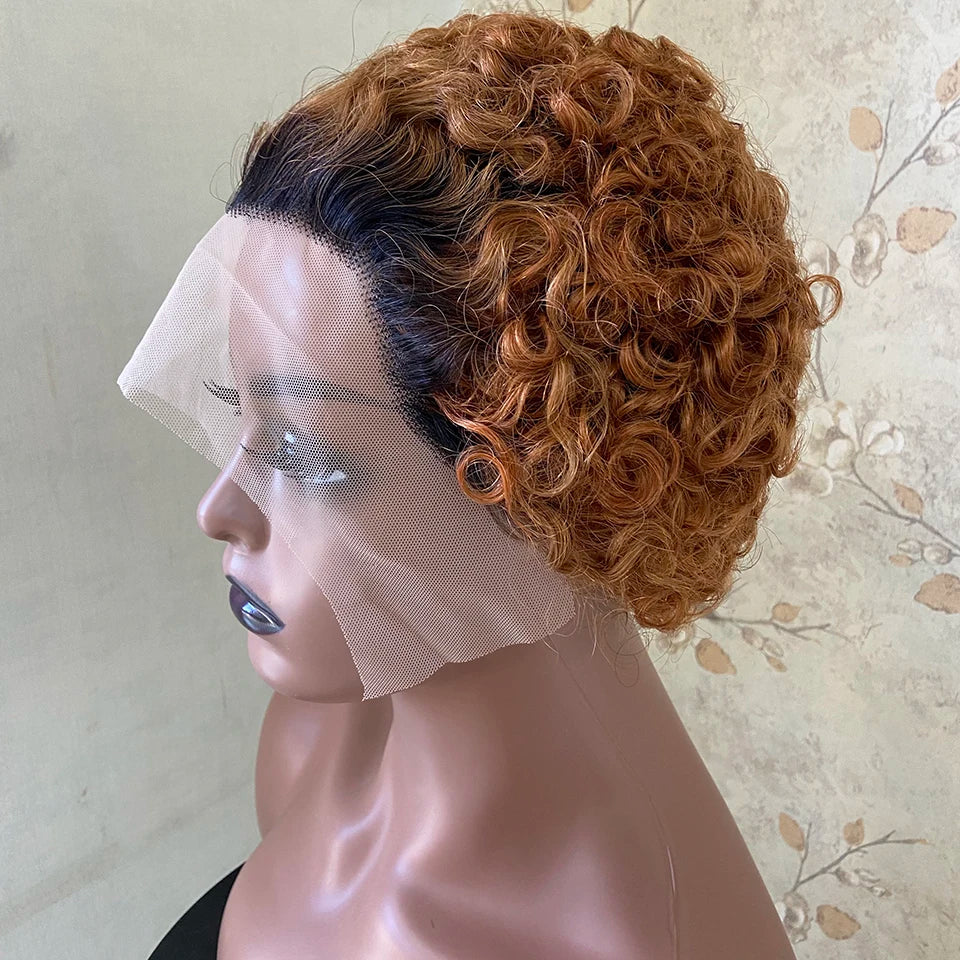 Wholesale Brazilian Short Pixie Cut Human Hair Wigs for Black WomensCheap Glueless Lace Frontal Pixie Cut Human Hair Wigs