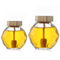 200 ml and 400 ml Glass Honey Jar with Wooden Lid