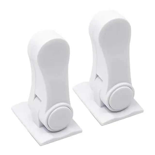 Plastic White Door Handle Locks Model DL-002 with Easy Installation for Cabinet Doors and Level Lock Protection