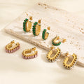 Luxury Designer 316L Stainless Steel CC 18K Gold Plated Earrings Trendy Huggies for Party Gift Low MOQ Fashion Jewelry