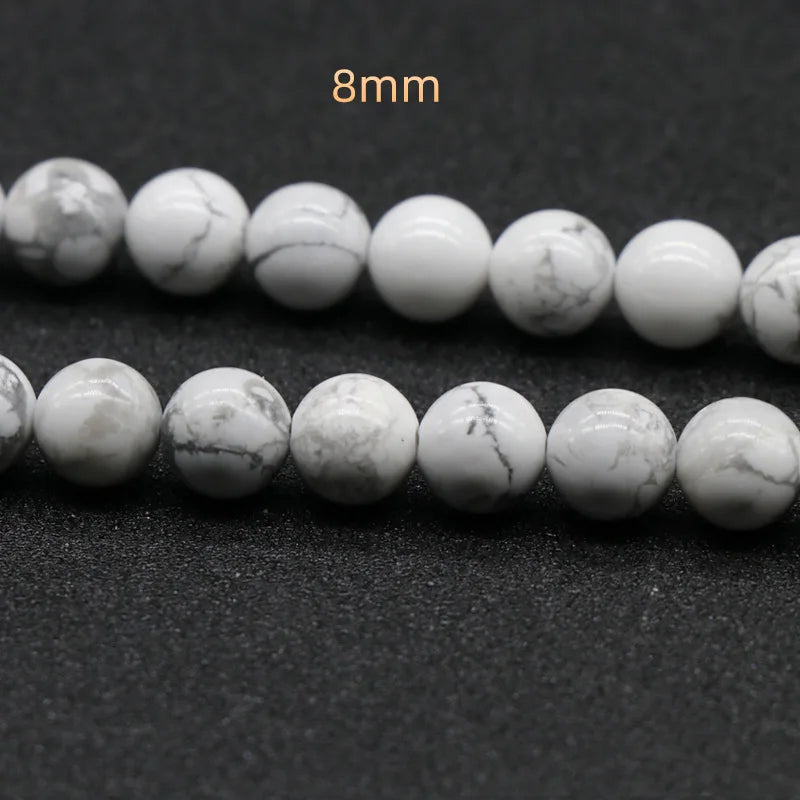 DIY Wholesale 8mm howlite stone tiny beads small crystal healing spheres